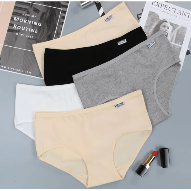 7Pcs Womens Cotton Panties Breathable Plus Size Underwear Briefs M4XL 3