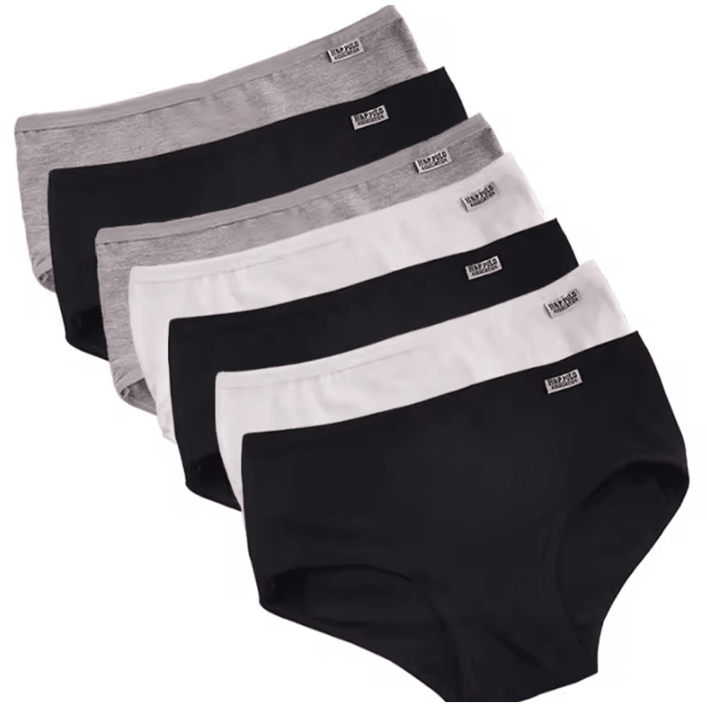 7Pcs Womens Cotton Panties Breathable Plus Size Underwear Briefs M4XL 6