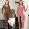 Womens Thermal Underwear Set Long Johns With Shaping And Middle Collar One Size For 88143 Lbs 1