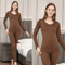 Womens Thermal Underwear Set Long Johns With Shaping And Middle Collar One Size For 88143 Lbs 9