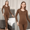 Womens Thermal Underwear Set Long Johns With Shaping And Middle Collar One Size For 88143 Lbs 9