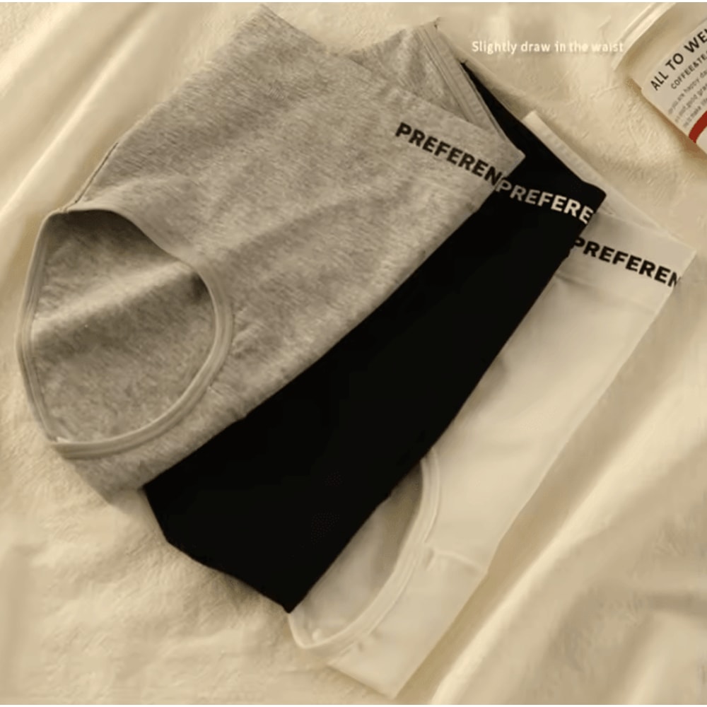 3PCS Womens Cotton HighWaist Breathable Underwear Panty Set 4