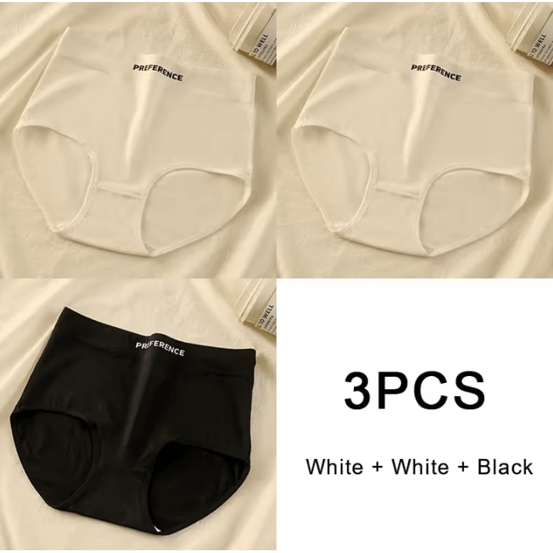 3PCS Womens Cotton HighWaist Breathable Underwear Panty Set 8