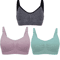 3pcs Maternity Nursing Bras Cotton Seamless Breathable Push Up Bra Set 12