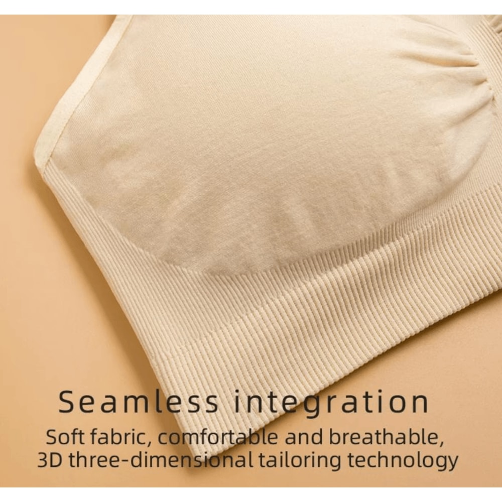 3pcs Maternity Nursing Bras Cotton Seamless Breathable Push Up Bra Set 4