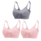 3pcs Maternity Nursing Bras Cotton Seamless Breathable Push Up Bra Set 17