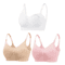 3pcs Maternity Nursing Bras Cotton Seamless Breathable Push Up Bra Set 27