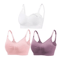 3pcs Maternity Nursing Bras Cotton Seamless Breathable Push Up Bra Set 28