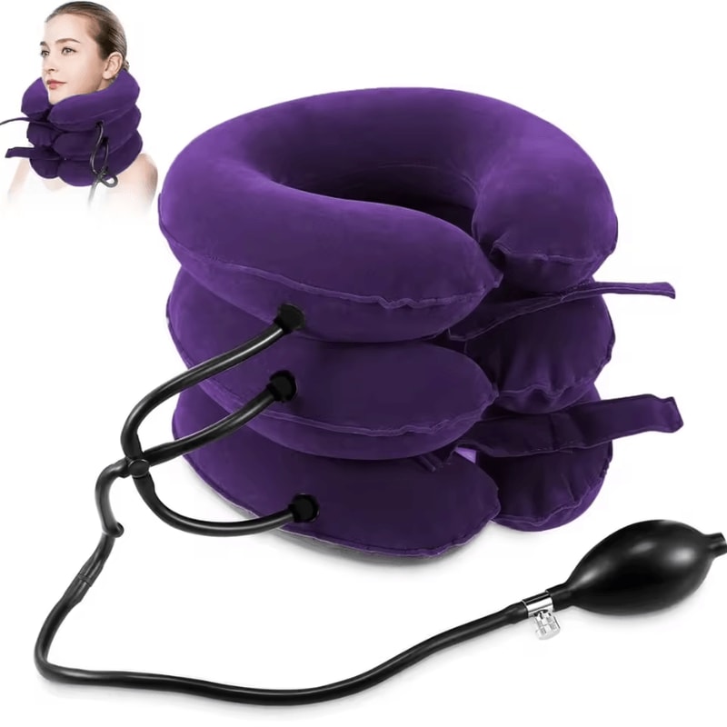 Inflatable Cervical Neck Traction Device For Pain Relief And Alignment Support 0