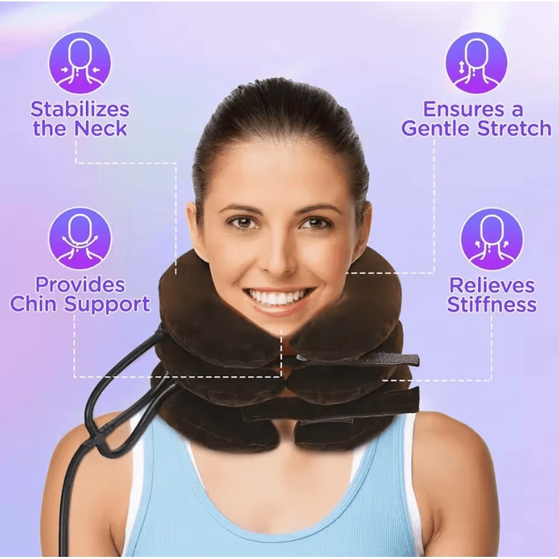 Inflatable Cervical Neck Traction Device For Pain Relief And Alignment Support 1