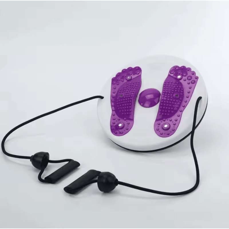 Portable Waist Twisting Disc With Foot Massage And Magnetic Tension For Fitness 0