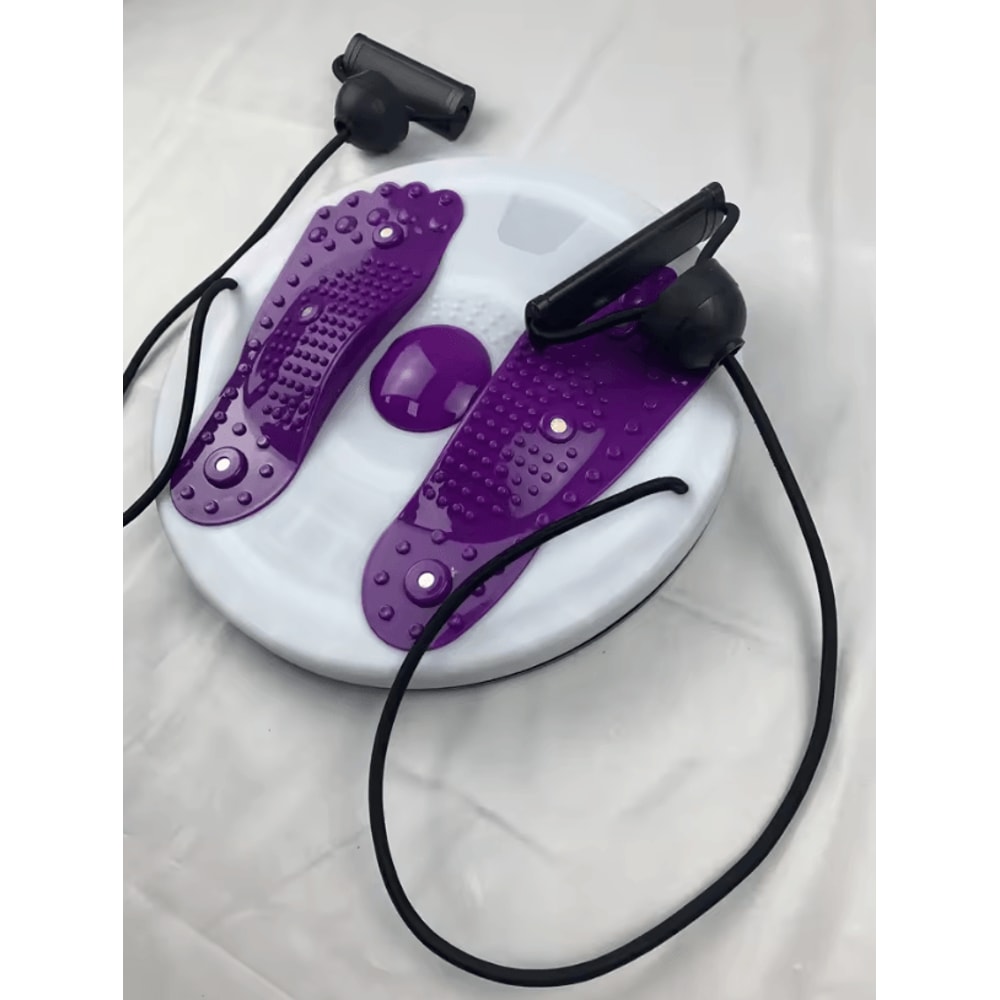Portable Waist Twisting Disc With Foot Massage And Magnetic Tension For Fitness 2