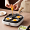Medical Stone NonStick FourHole Omelette Pan For Breakfast Egg And Burger 1