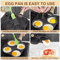 LMETJMA 4Cup Nonstick Pancake And Egg Frying Pan For Gas And Induction Cookers 2