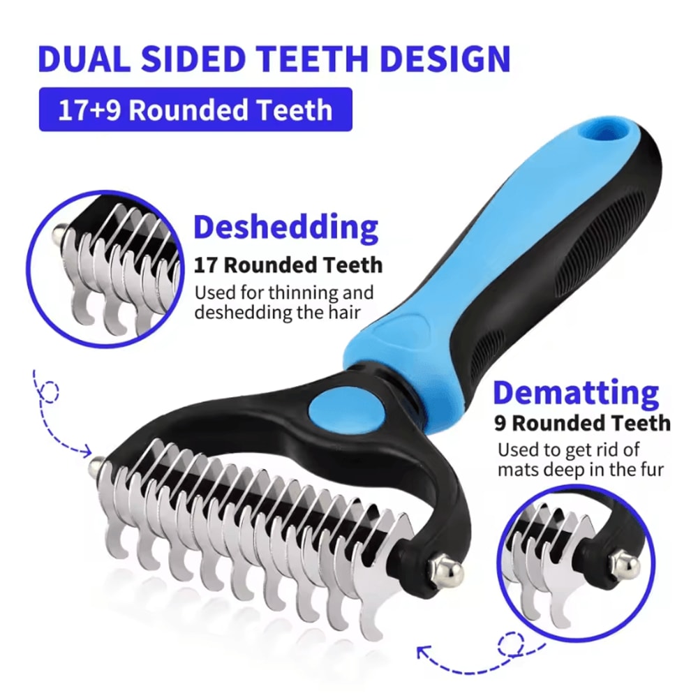 Professional Pet Deshedding Brush Dog And Cat Hair Remover Comb 1