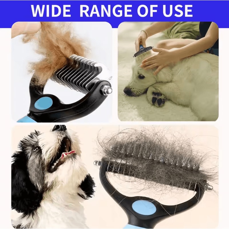 Professional Pet Deshedding Brush Dog And Cat Hair Remover Comb 4