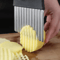 Stainless Steel Potato Chip Slicer Dough Vegetable Fruit Crinkle Wavy Kitchen Knife Cutter Chopper 1