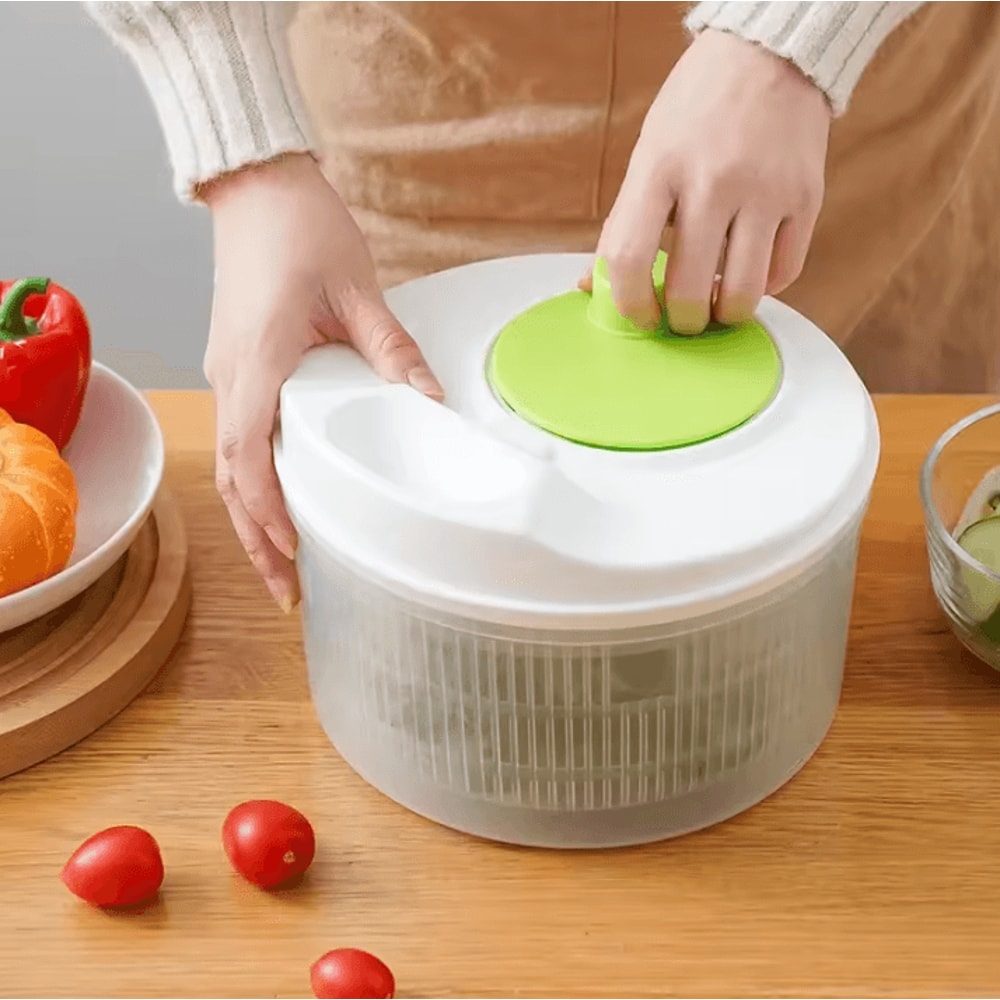 Salad Spinner For Leafy Vegetables With Lettuce Washer And Greens Drainer 2