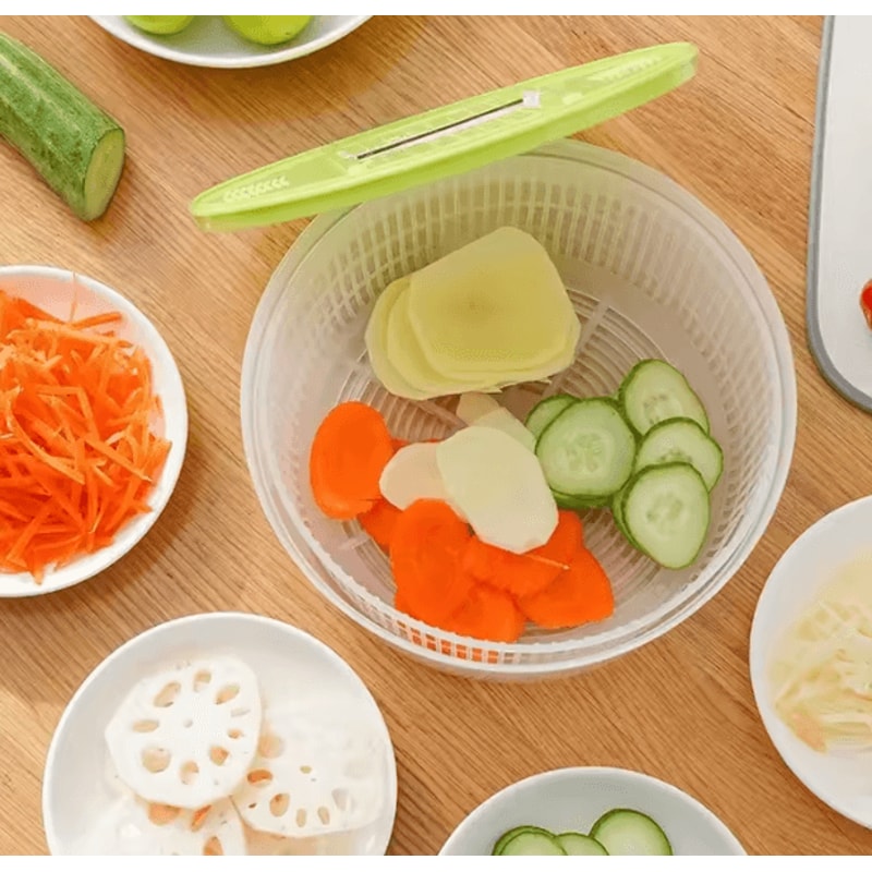 Salad Spinner For Leafy Vegetables With Lettuce Washer And Greens Drainer 4