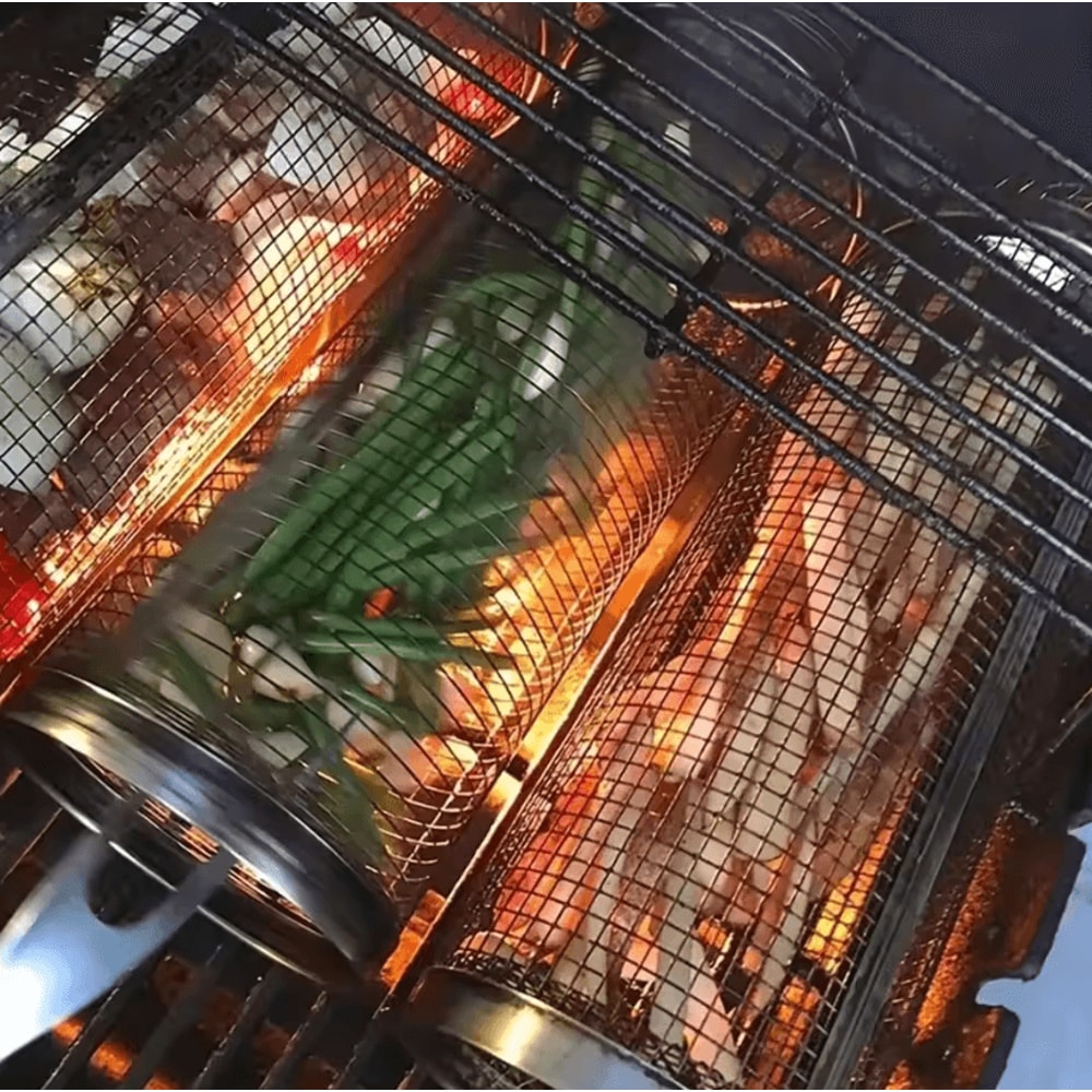 Stainless Steel BBQ Grill Cage For Outdoor Grilling And Camping 1