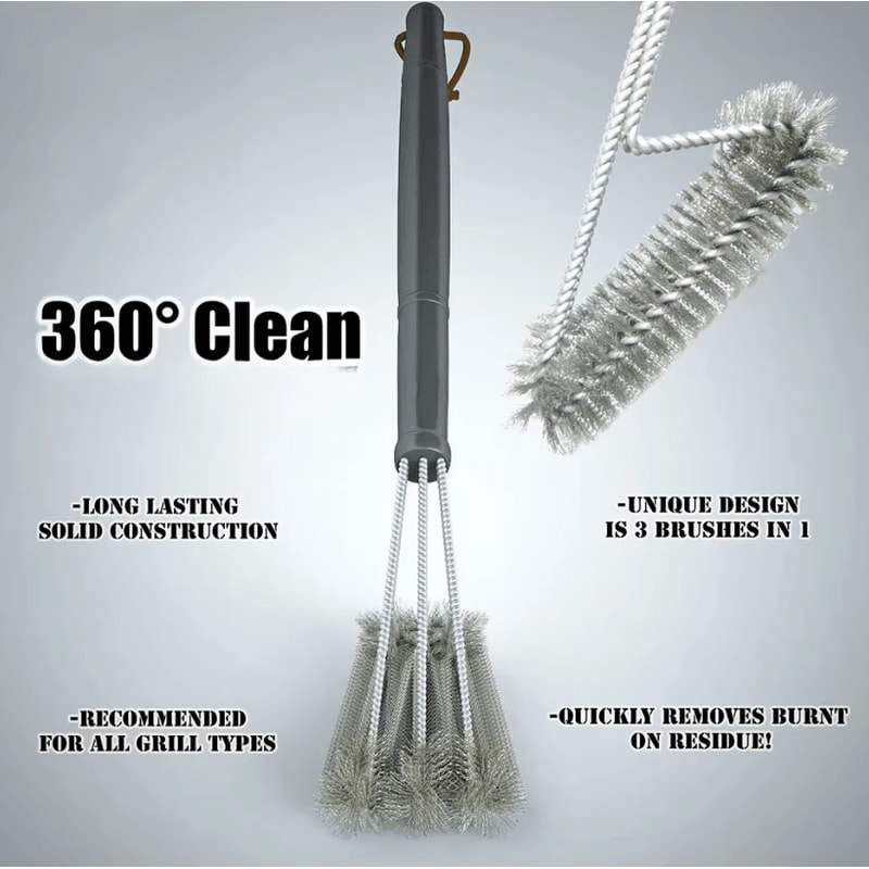 BBQ Grill Cleaning Brush With Stainless Steel Bristles For Barbecue 1