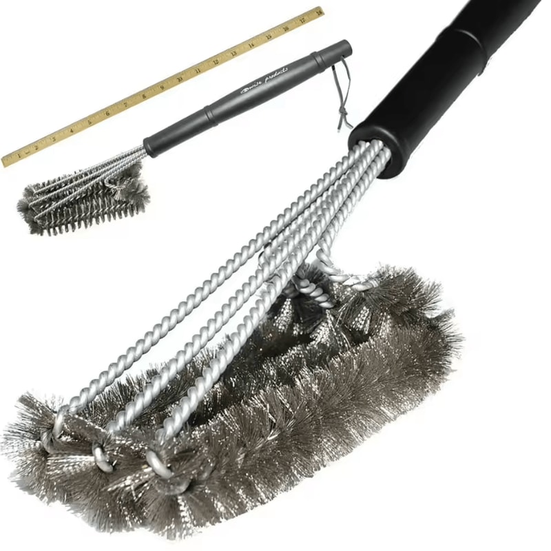 BBQ Grill Cleaning Brush With Stainless Steel Bristles For Barbecue 2