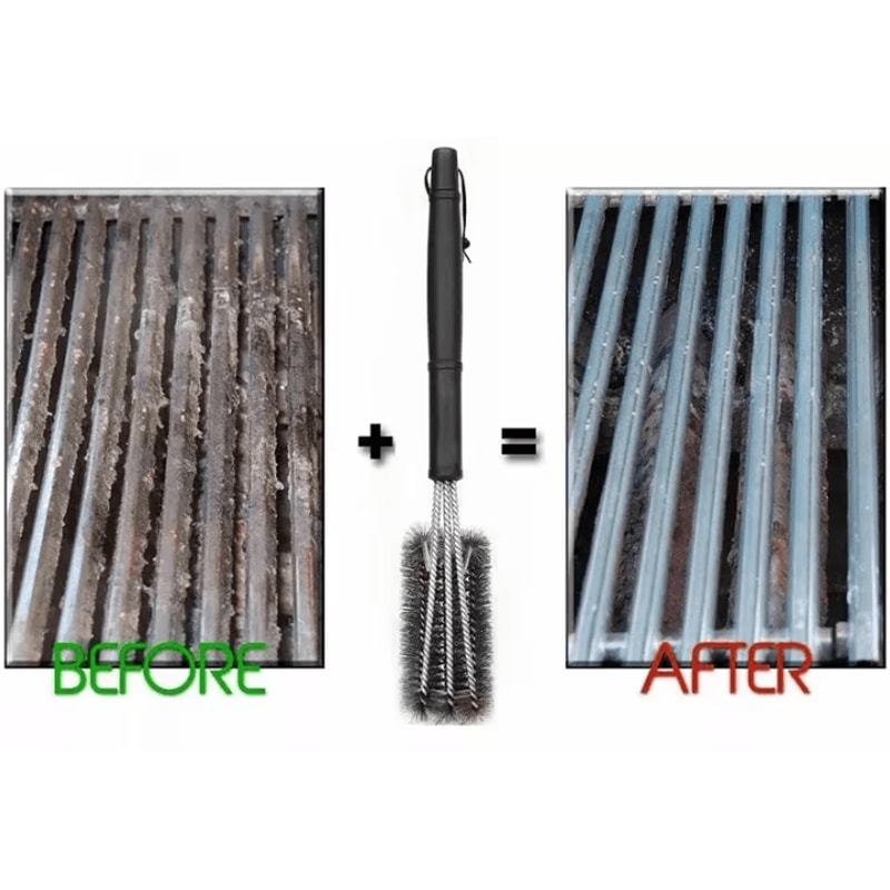 BBQ Grill Cleaning Brush With Stainless Steel Bristles For Barbecue 3