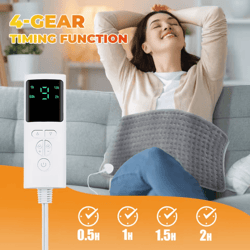 electric heating pad blanket with 9 levels, 4 modes, and timer for full body warmth