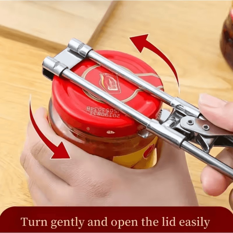 Adjustable MultiFunction Stainless Steel Bottle And Jar Opener Tool 1