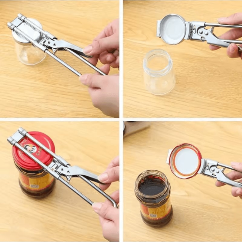 Adjustable MultiFunction Stainless Steel Bottle And Jar Opener Tool 4
