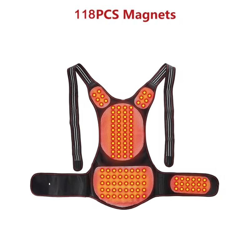 Tourmaline Magnetic Heated Vest And Lumbar Support Thermal Brace 6