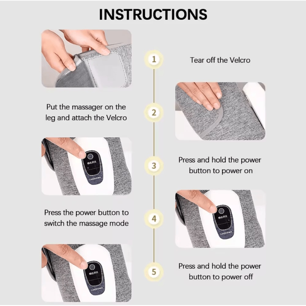 Electric 360 Wireless Air Pressure Calf And Leg Massager With 3 Modes 5