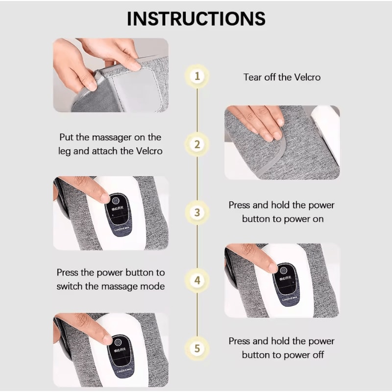 Electric 360 Wireless Air Pressure Calf And Leg Massager With 3 Modes 5