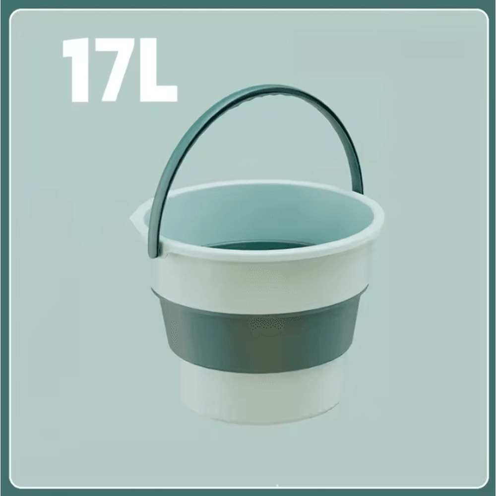Collapsible Silicone Folding Bucket With Lid 51017L Portable Water Bucket For Camping Fishing Car 8