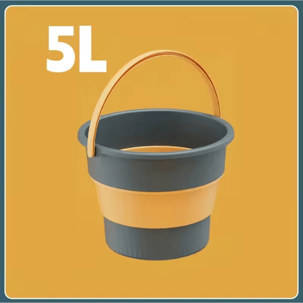 Collapsible Silicone Folding Bucket With Lid 51017L Portable Water Bucket For Camping Fishing Car 9