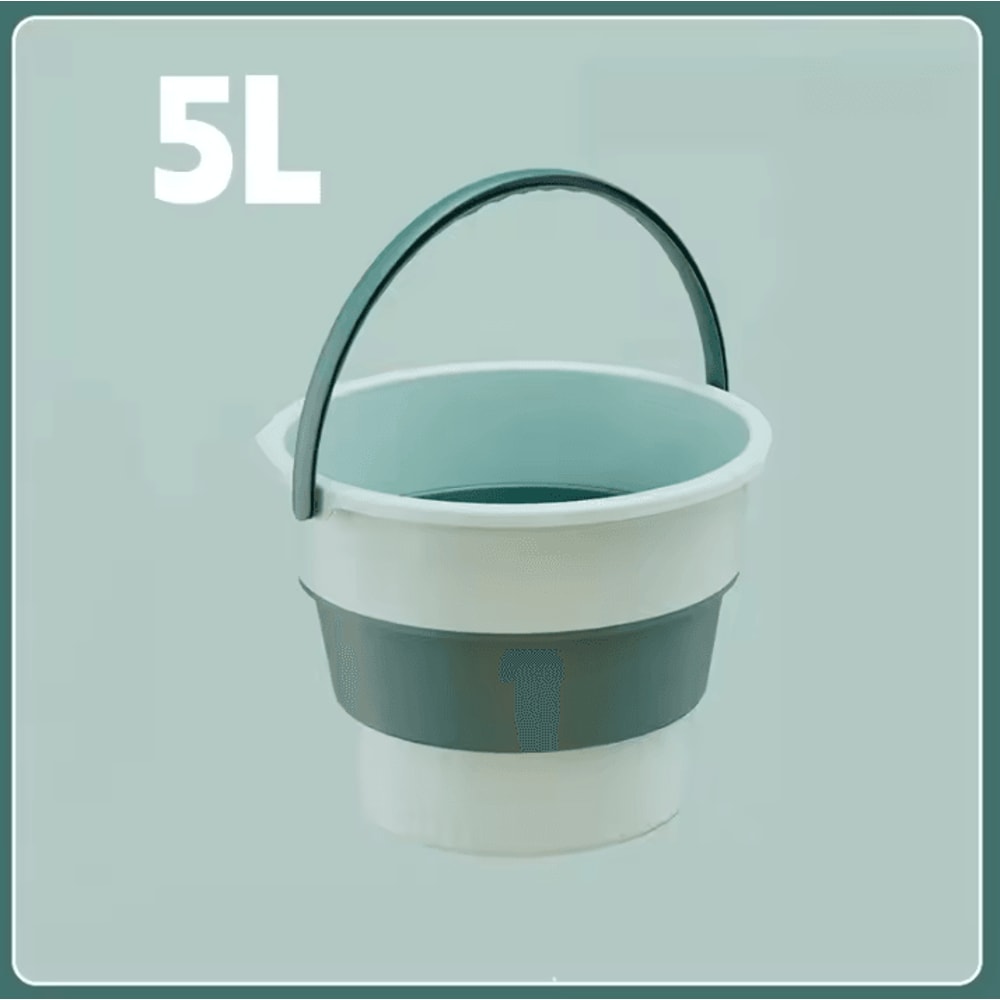 Collapsible Silicone Folding Bucket With Lid 51017L Portable Water Bucket For Camping Fishing Car 6