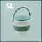 Collapsible Silicone Folding Bucket With Lid 51017L Portable Water Bucket For Camping Fishing Car 6