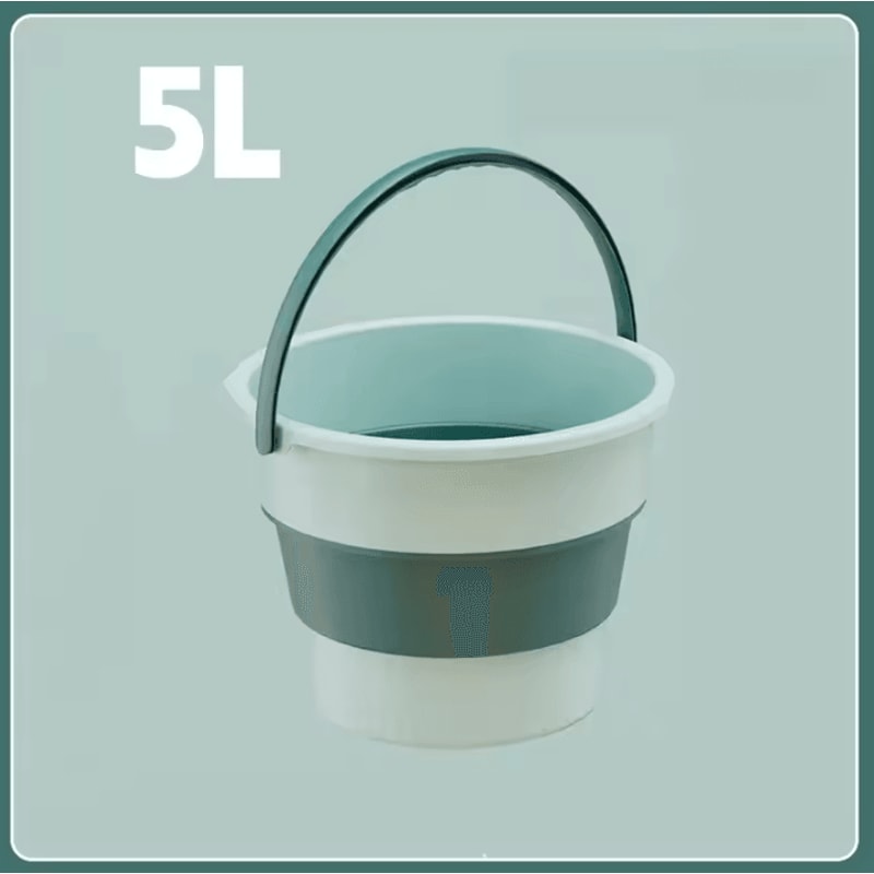 Collapsible Silicone Folding Bucket With Lid 51017L Portable Water Bucket For Camping Fishing Car 6