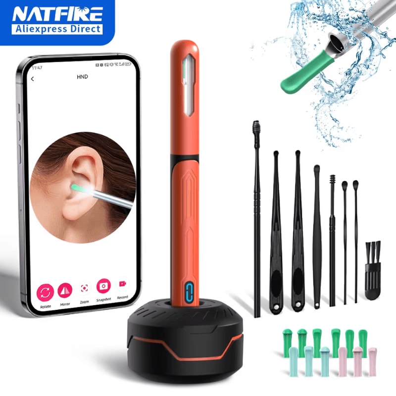 NK3 Pro HD Visual Ear Cleaner With Camera USBC Otoscope Earwax Removal Endoscope Kit 0