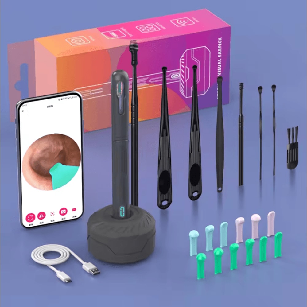 NK3 Pro HD Visual Ear Cleaner With Camera USBC Otoscope Earwax Removal Endoscope Kit 8