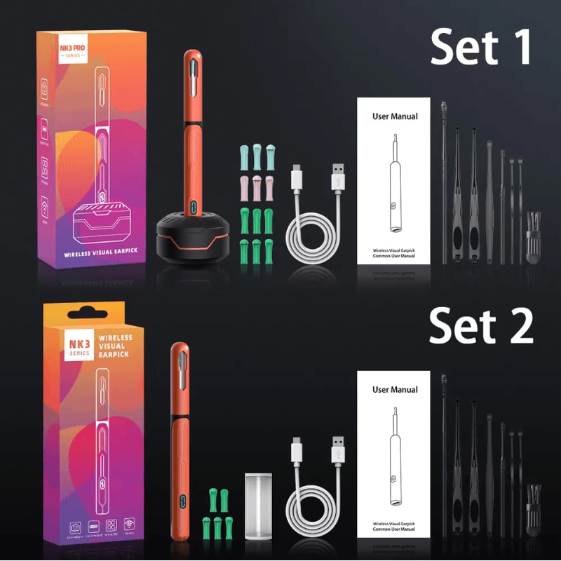 NK3 Pro HD Visual Ear Cleaner With Camera USBC Otoscope Earwax Removal Endoscope Kit 5