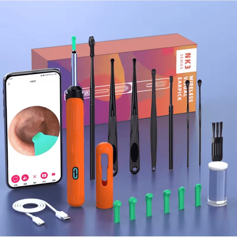 NK3 Pro HD Visual Ear Cleaner With Camera USBC Otoscope Earwax Removal Endoscope Kit 11