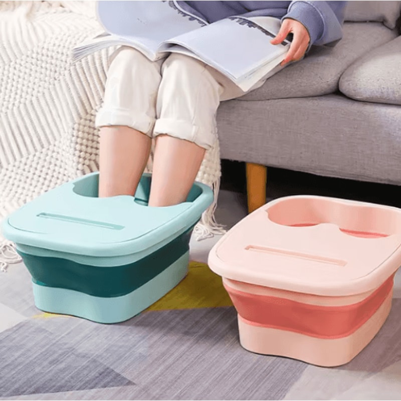 Foldable Footbath Massage Bucket Collapsible Foot Soaking Spa Tub For Home Pedicure Relaxation 1