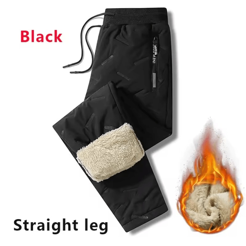 Mens Winter Fleece Sweatpants Plush Thermal Plush Mens Pants With Waterproof Windproof Protection 6
