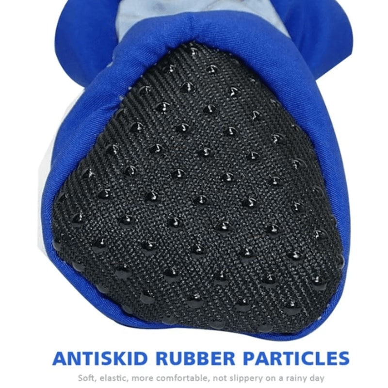 4Piece Waterproof Dog Boots AntiSlip Pet Shoes For Small Cats Dogs Paw Protection 2