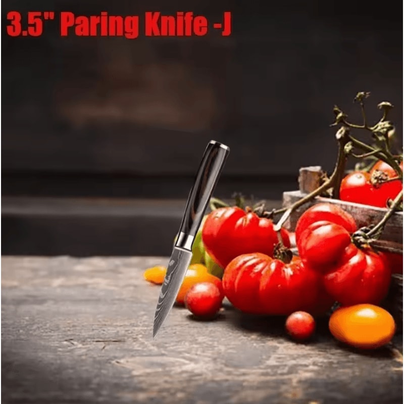 Professional Damascus Kitchen Knife Set Japanese Santoku Cleaver Stainless Steel Boning Knife 5