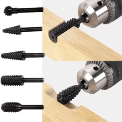 1/4 inches woodworking drill bit set – 5-piece wood carving drill bits for carpentry & cutting