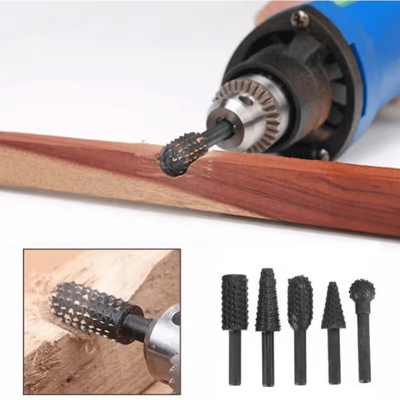 14 Inches Woodworking Drill Bit Set 5Piece Wood Carving Drill Bits For Carpentry Cutting 1
