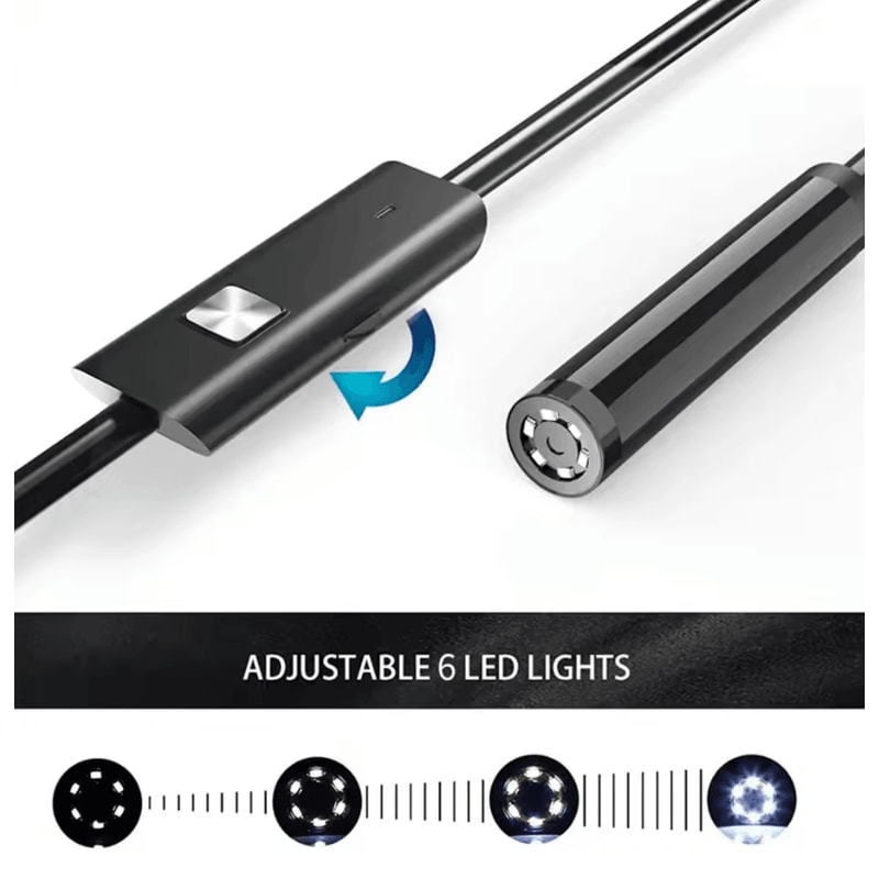 IP67 Waterproof TypeC Endoscope Camera Flexible Inspection Borescope With 6 LEDs For Android PC 3