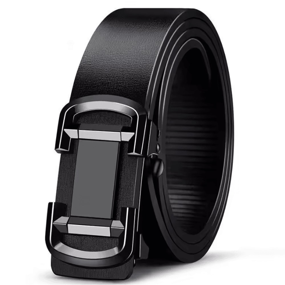 Luxury Genuine Leather Belt For Men Quality Mens Automatic Buckle Belt With Metal Strap 4